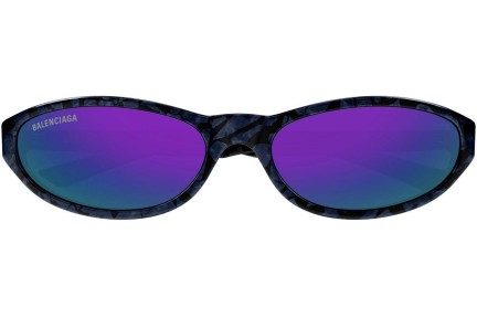 Ochelari de soare Balenciaga BB0007S 011 Ovali Violeți