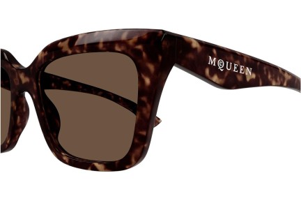 Ochelari de soare Alexander McQueen AM0473S 002 Pătrați Havana