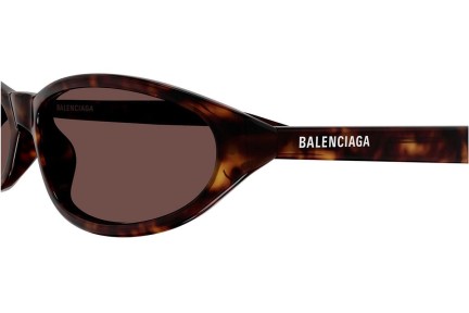 Ochelari de soare Balenciaga BB0007S 013 Ovali Havana