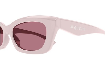 Ochelari de soare Alexander McQueen AM0474S 005 Dreptunghiulari Roz