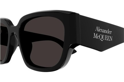 Ochelari de soare Alexander McQueen AM0468S 001 Pătrați Negri