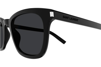 Ochelari de soare Saint Laurent SL716SLIM 001 Pătrați Negri