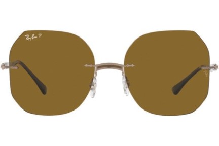 Ochelari de soare Ray-Ban Titanium Collection RB8067 155/83 Polarized Pătrați Maro