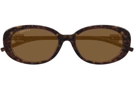 Ochelari de soare Gucci GG1684SA 004 Ovali Havana