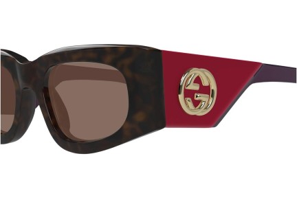 Ochelari de soare Gucci GG1664S 004 Pătrați Havana