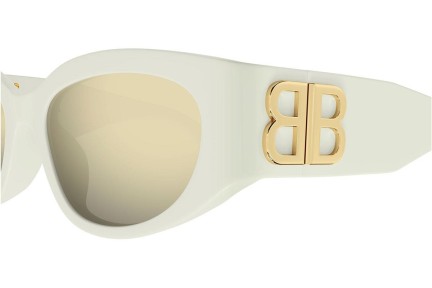 Ochelari de soare Balenciaga BB0324SK 009 Rotunzi Bej