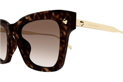 Ochelari de soare Alexander McQueen AM0483S 002 Pătrați Havana