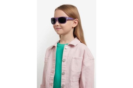 Ochelari de soare Polaroid Junior PLD8064/S B3V/M9 Polarized Dreptunghiulari Violeți