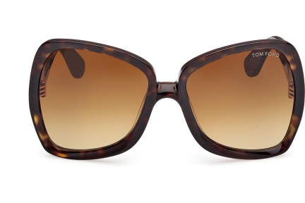 Ochelari de soare Tom Ford Jerry FT1222 52F Cat Eye Havana