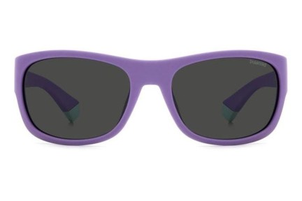 Ochelari de soare Polaroid Junior PLD8064/S B3V/M9 Polarized Dreptunghiulari Violeți