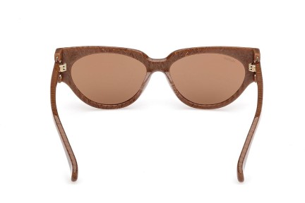 Ochelari de soare Max Mara Clip-1 MM0139 56E Cat Eye Havana