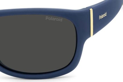 Ochelari de soare Polaroid Junior PLD8064/S PJP/M9 Polarized Dreptunghiulari Albaștri