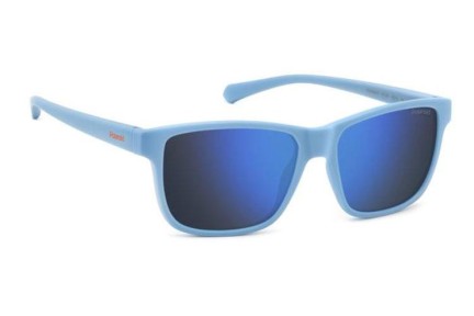 Ochelari de soare Polaroid Junior PLD8067/S VGL/5X Polarized Pătrați Albaștri