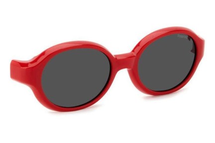 Ochelari de soare Polaroid Junior PLDK004CL-ON C9A Ovali Roșii