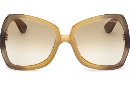 Ochelari de soare Tom Ford Jerry FT1222 41F Cat Eye Galbeni