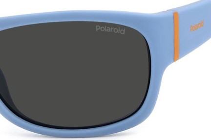 Ochelari de soare Polaroid Junior PLD8064/S MVU/M9 Polarized Dreptunghiulari Albaștri