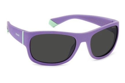 Ochelari de soare Polaroid Junior PLD8064/S B3V/M9 Polarized Dreptunghiulari Violeți