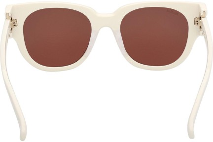 Ochelari de soare Max Mara Clip MM0138 21E Cat Eye Albi