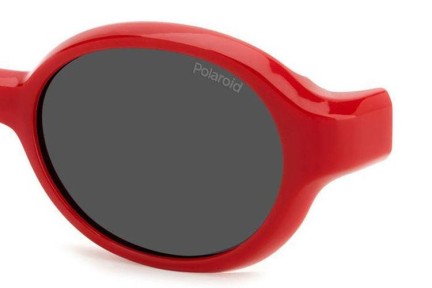 Ochelari de soare Polaroid Junior PLDK004CL-ON C9A Ovali Roșii