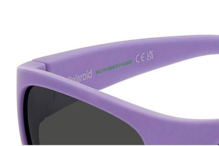 Ochelari de soare Polaroid Junior PLD8064/S B3V/M9 Polarized Dreptunghiulari Violeți