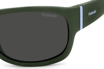 Ochelari de soare Polaroid Junior PLD8064/S 1ED/M9 Polarized Dreptunghiulari Verzi