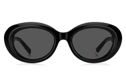 Ochelari de soare Tommy Hilfiger TH2207/S 807/IR Ovali Negri