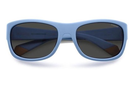 Ochelari de soare Polaroid Junior PLD8064/S MVU/M9 Polarized Dreptunghiulari Albaștri