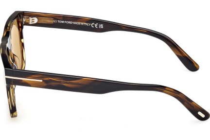 Ochelari de soare Tom Ford Calder FT1205 56E Pătrați Havana