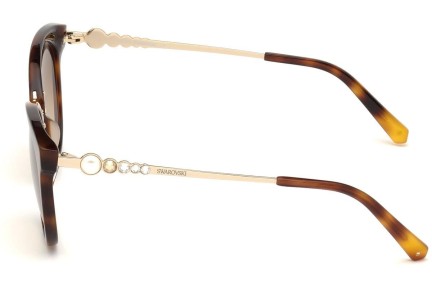 Ochelari de soare Swarovski SK0217 52F Rotunzi Havana