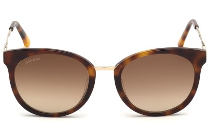 Ochelari de soare Swarovski SK0217 52F Rotunzi Havana