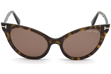 Ochelari de soare Tom Ford FT0820 52E Cat Eye Havana