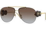 Ochelari de soare Versace Double Medusa Aviator VE2250 148889 Pilot Aurii