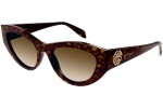 Ochelari de soare Alexander McQueen AM0377S 002 Cat Eye Havana