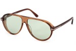 Ochelari de soare Tom Ford FT1023 48N Pilot Maro