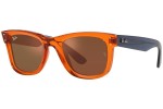 Ochelari de soare Ray-Ban Wayfarer Reverse RBR0502S 6712GM Pătrați Portocalii