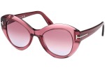 Ochelari de soare Tom Ford Guinevere FT1084 66Y Cat Eye Roz