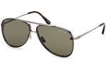 Ochelari de soare Tom Ford Leon FT1071 14N Pilot Argintii