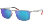 Ochelari de soare Ray-Ban RB3726M F007A1 Polarized Dreptunghiulari Argintii