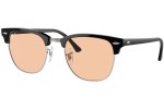 Ochelari de soare Ray-Ban Clubmaster RB3016 13544B Browline Argintii