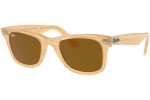 Ochelari de soare Ray-Ban Wayfarer RB2140F 140833 Pătrați Maro