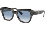 Ochelari de soare Ray-Ban State Street RB2186 14043F Pătrați Gri