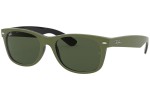 Ochelari de soare Ray-Ban New Wayfarer RB2132 646531 Pătrați Verzi