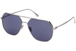 Ochelari de soare Tom Ford FT0852 14V Pilot Argintii